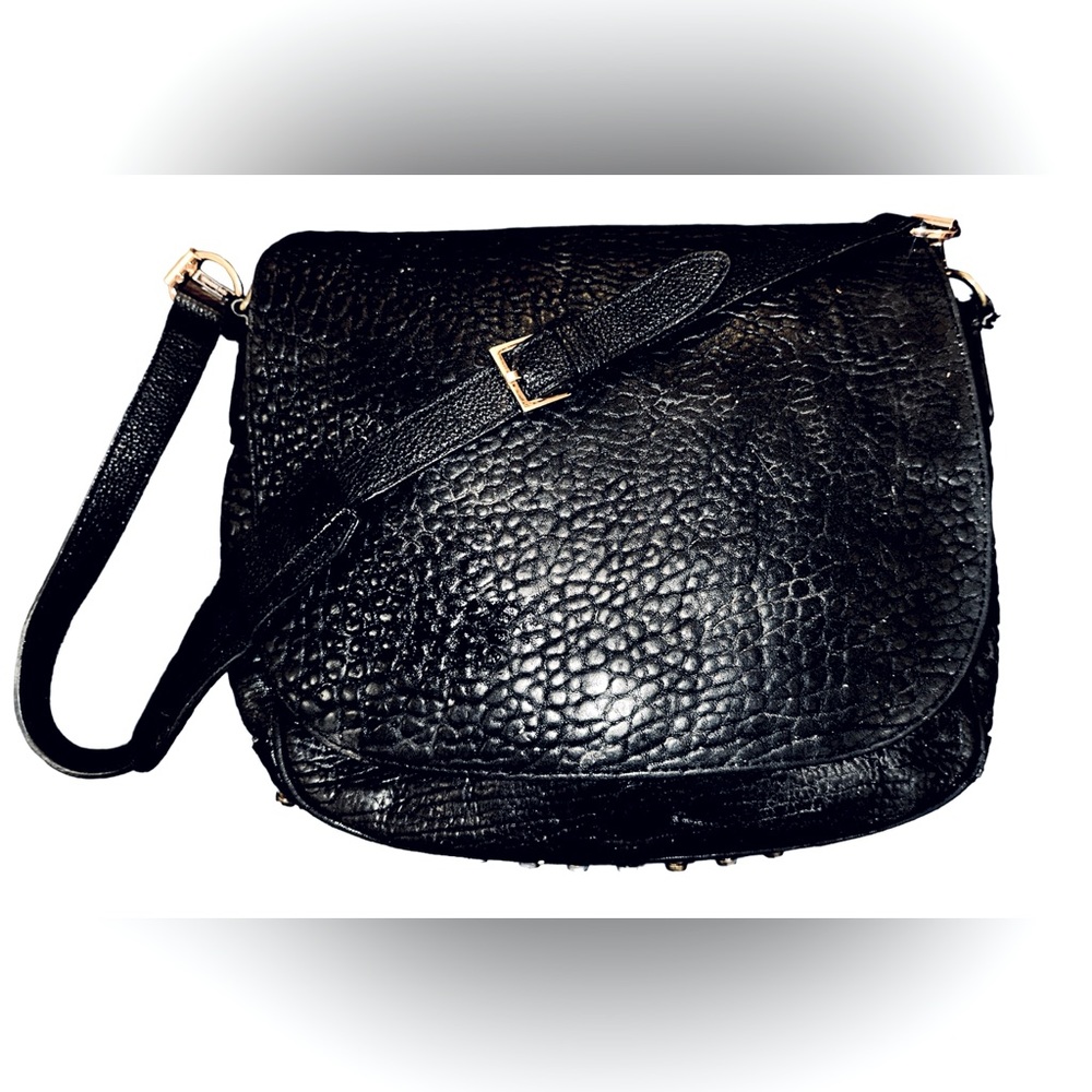 ALEXANDER WANG • PIA • PEBBLED LEATHER TOTE BAG • BLK •